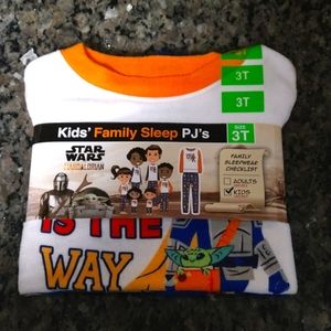 Kids size 3T Star Wars PJ's set